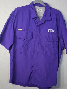 TCU 2XL Shirt Bundle Horned Frogs NCAA Tee + Button Up Purple Lot
